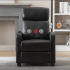 Push Recliner for the Elderly with Massage Therapy and Heat, Simple Pushback, Small Sofa Suitable for Living Room& Bed Room, with PU Leather Lusture,B