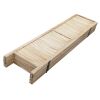 Sycamore wood 8 Panel Screen Folding Louvered Room Divider - light burn