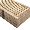 Sycamore wood 8 Panel Screen Folding Louvered Room Divider - light burn