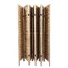 Sycamore wood 8 Panel Screen Folding Louvered Room Divider - light burn