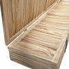 Sycamore wood 8 Panel Screen Folding Louvered Room Divider - light burn