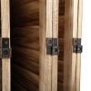 Sycamore wood 8 Panel Screen Folding Louvered Room Divider - light burn