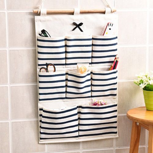 Cotton And Linen Fabric Storage Wall-mounted Storage Bag